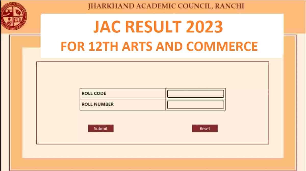 jac result 2023 class 12 arts