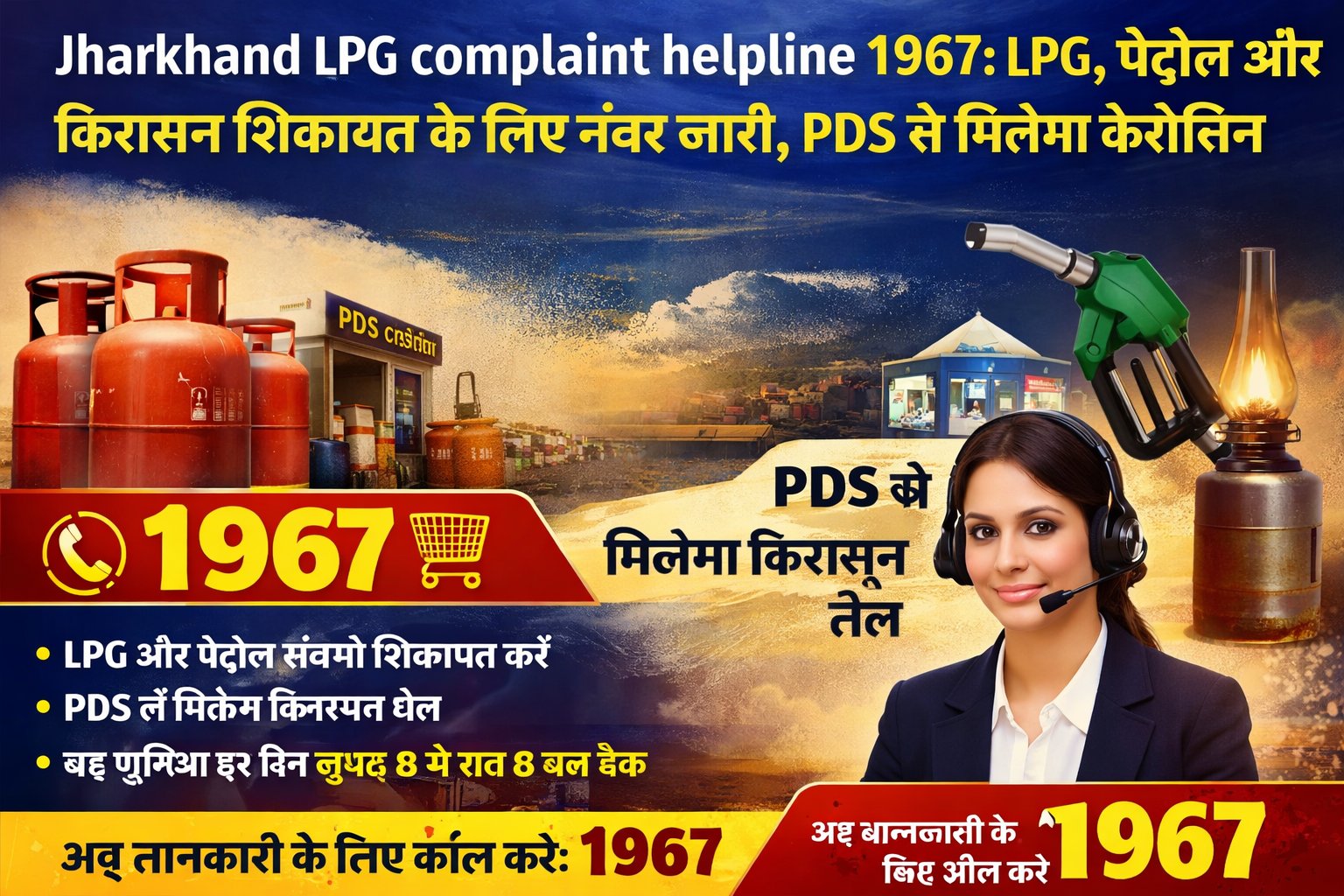 Jharkhand LPG complaint helpline 1967