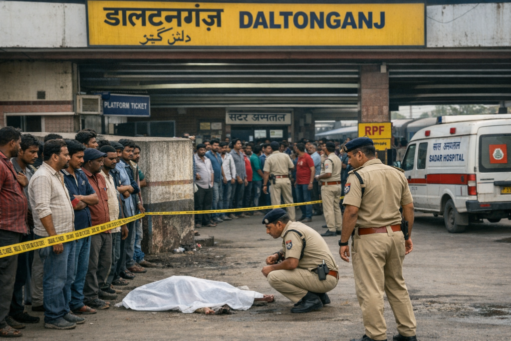 Daltonganj railway station dead body
