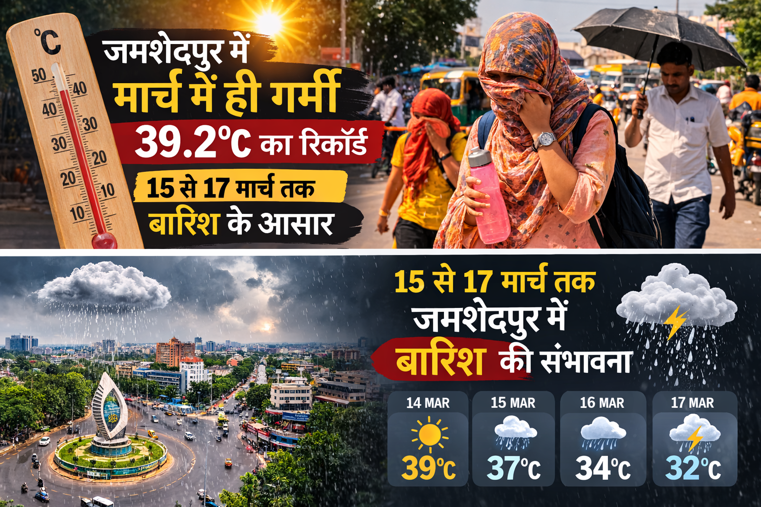 Jamshedpur temperature record