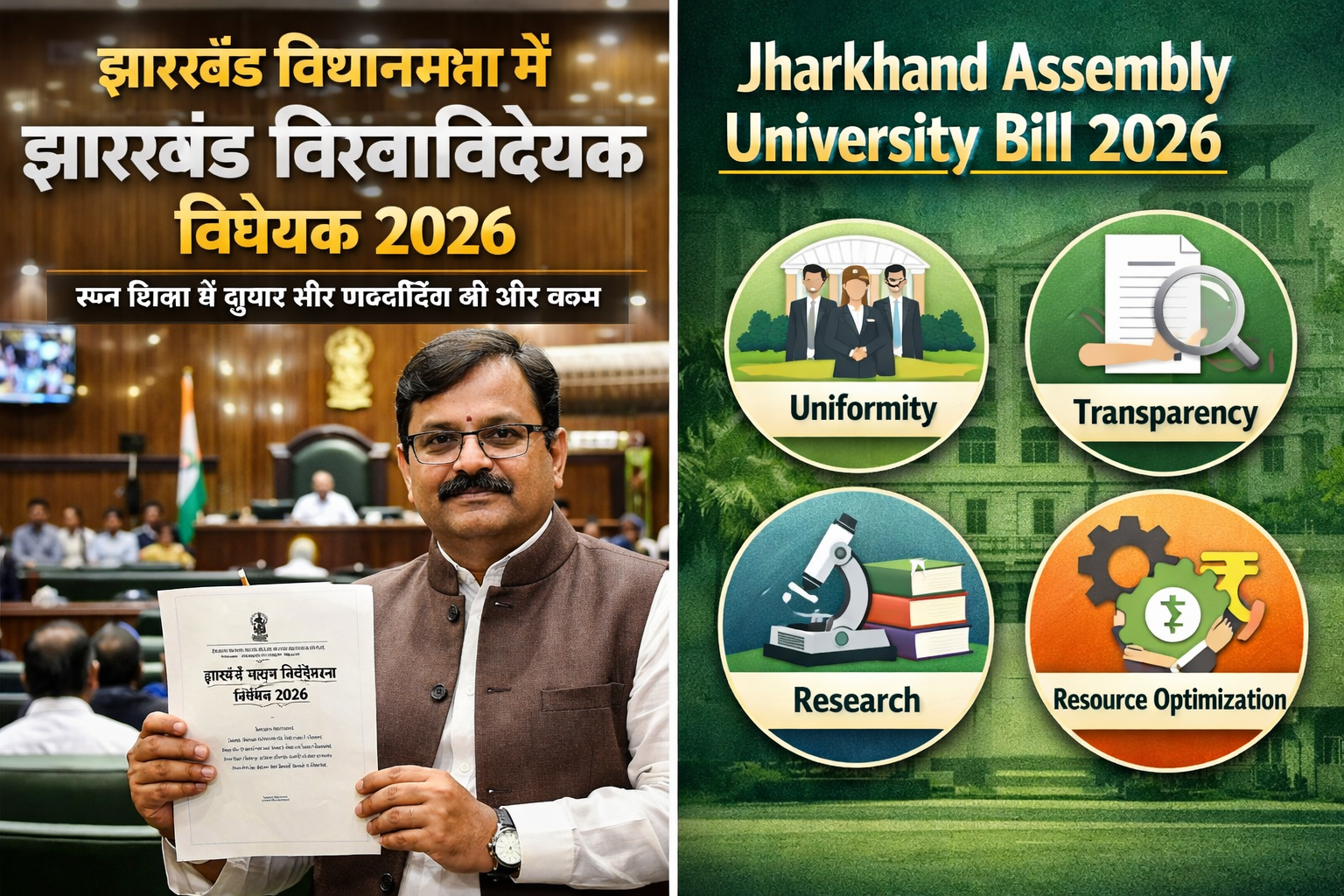 Siramtoli Flyover Ranchi Jharkhand State University Bill, 2026