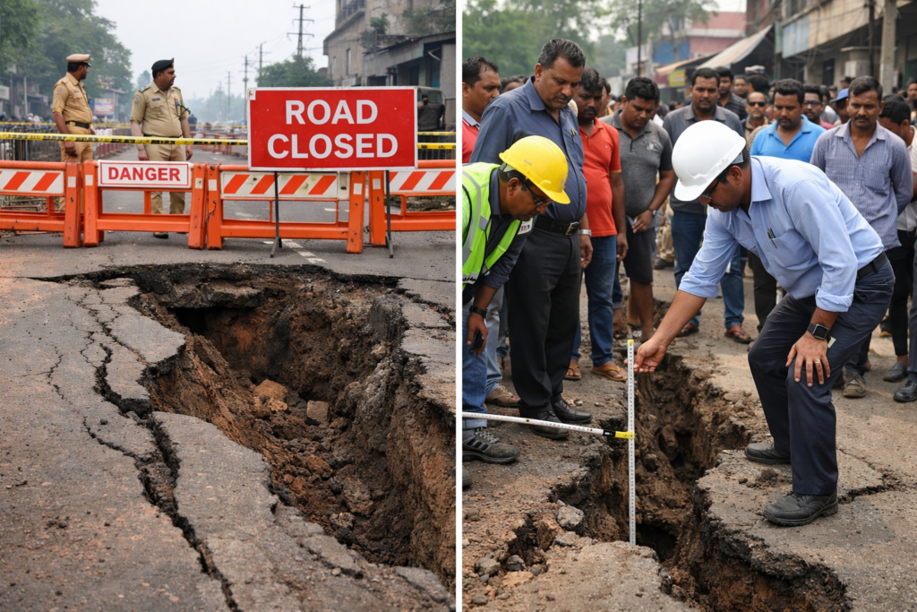  Kendua main road Dhanbad blocked