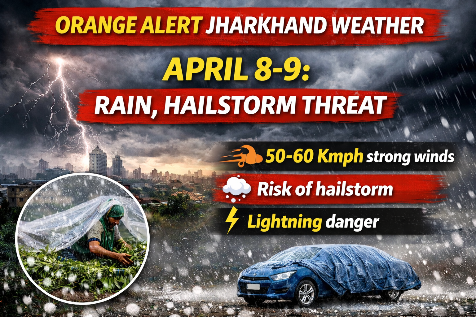 Orange alert Jharkhand weather
