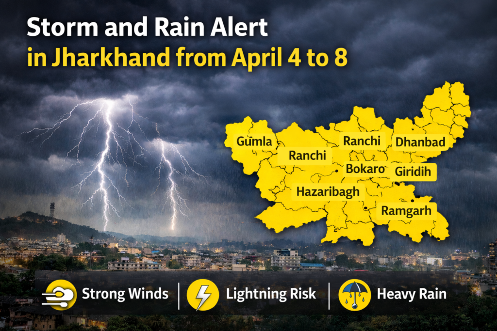Storm forecast Jharkhand April 4 to 8
