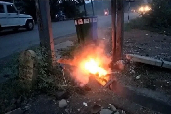 Fire in underground cables